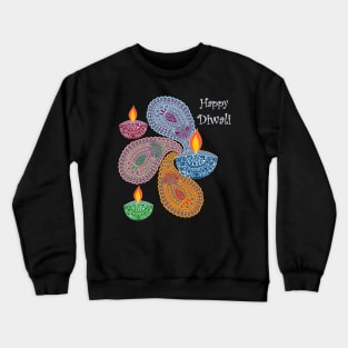 Diwali - Paisleys and Lamps Crewneck Sweatshirt